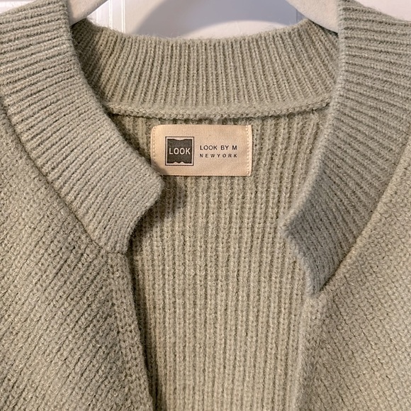 LOOK BY M Bolero Knit Cardigan Sage - Picture 3 of 4